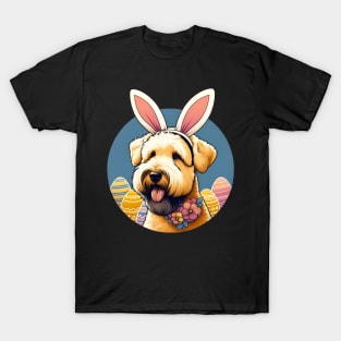 Soft Coated Wheaten Terrier Enjoys Easter with Bunny Ears T-Shirt